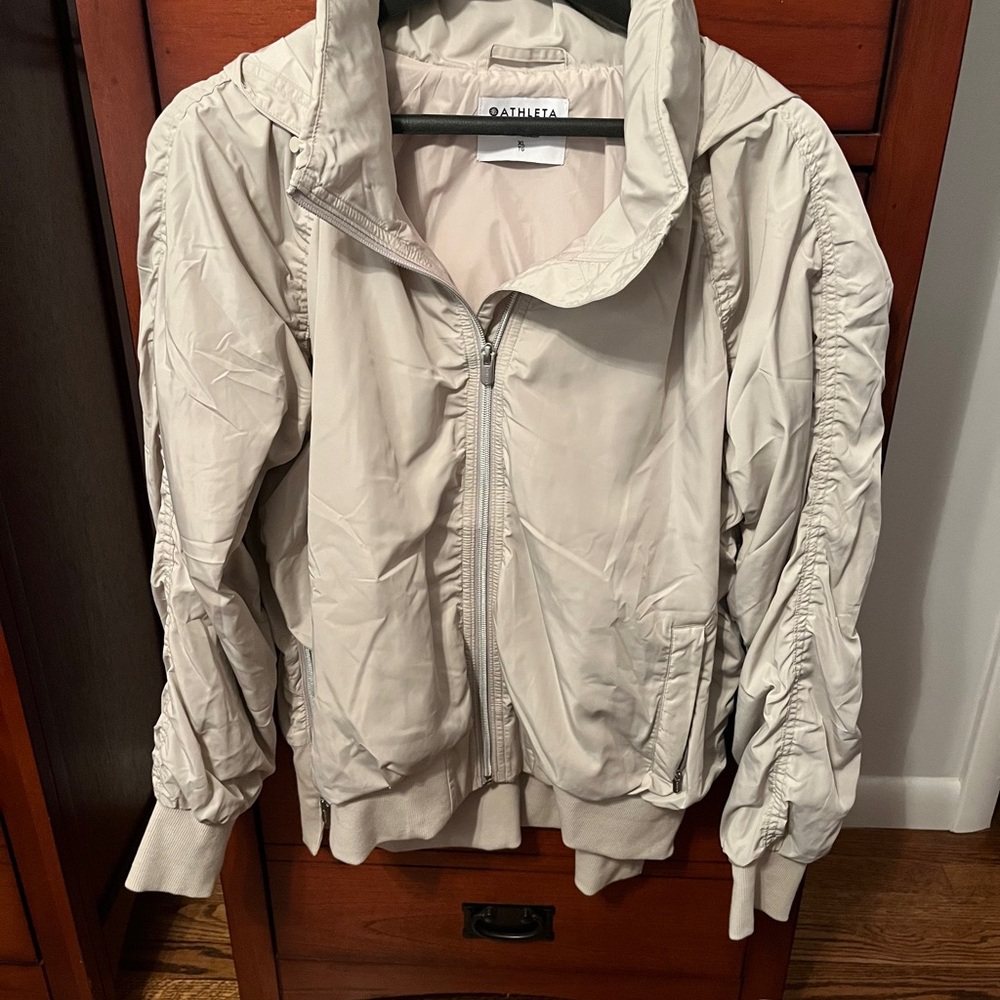Athleta Cream JetSet Bomber Women's Jacket